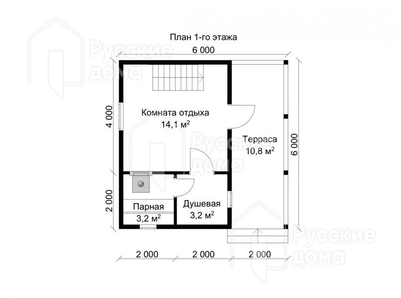 Проект каркасной бани «БК 18»