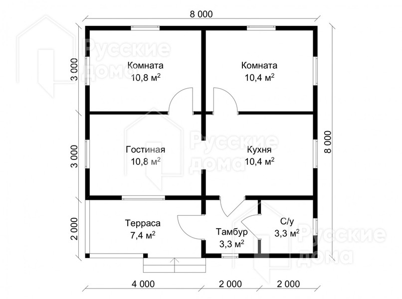 Проект каркасного дома «ДК116»